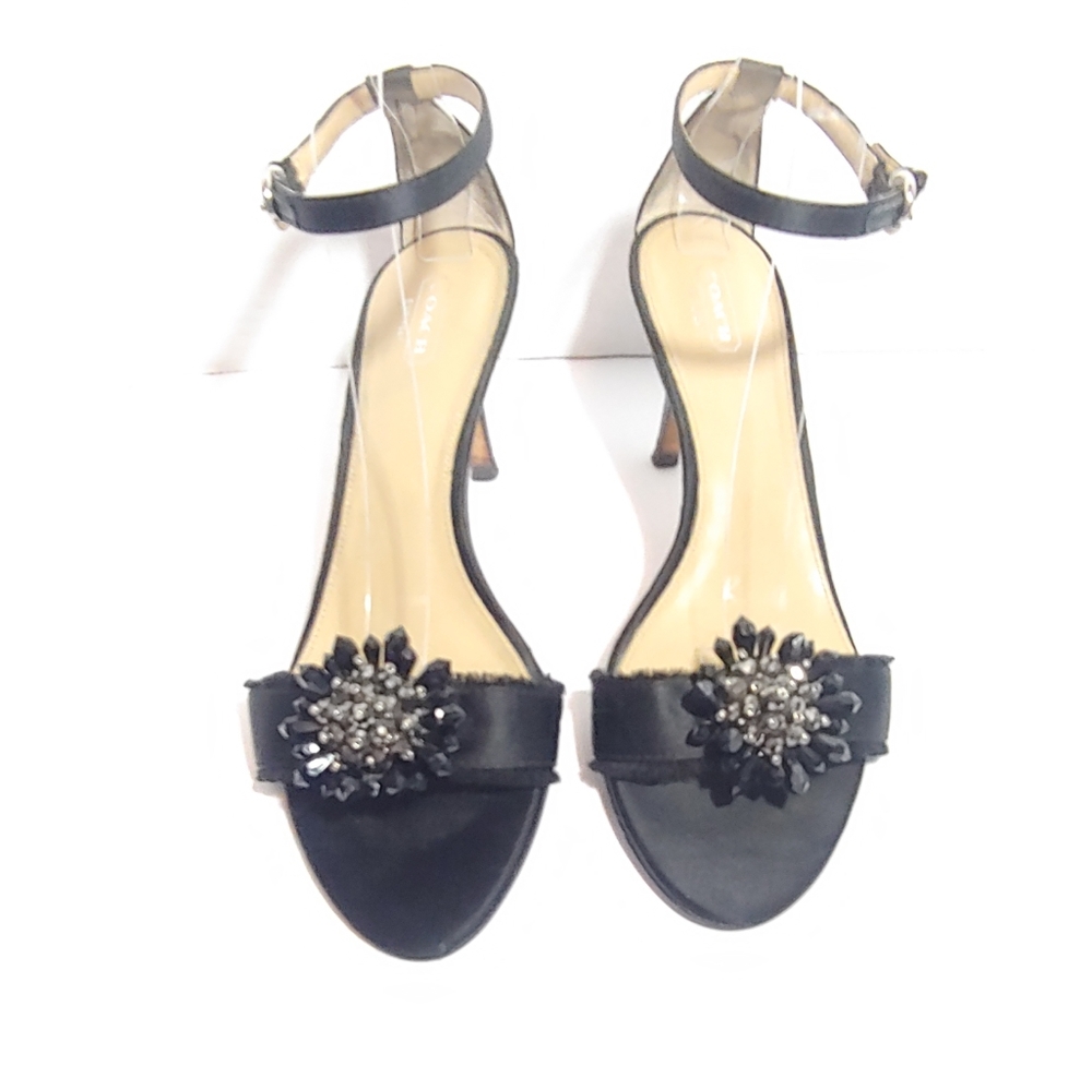 Coach Rosa beaded satin heel sandals